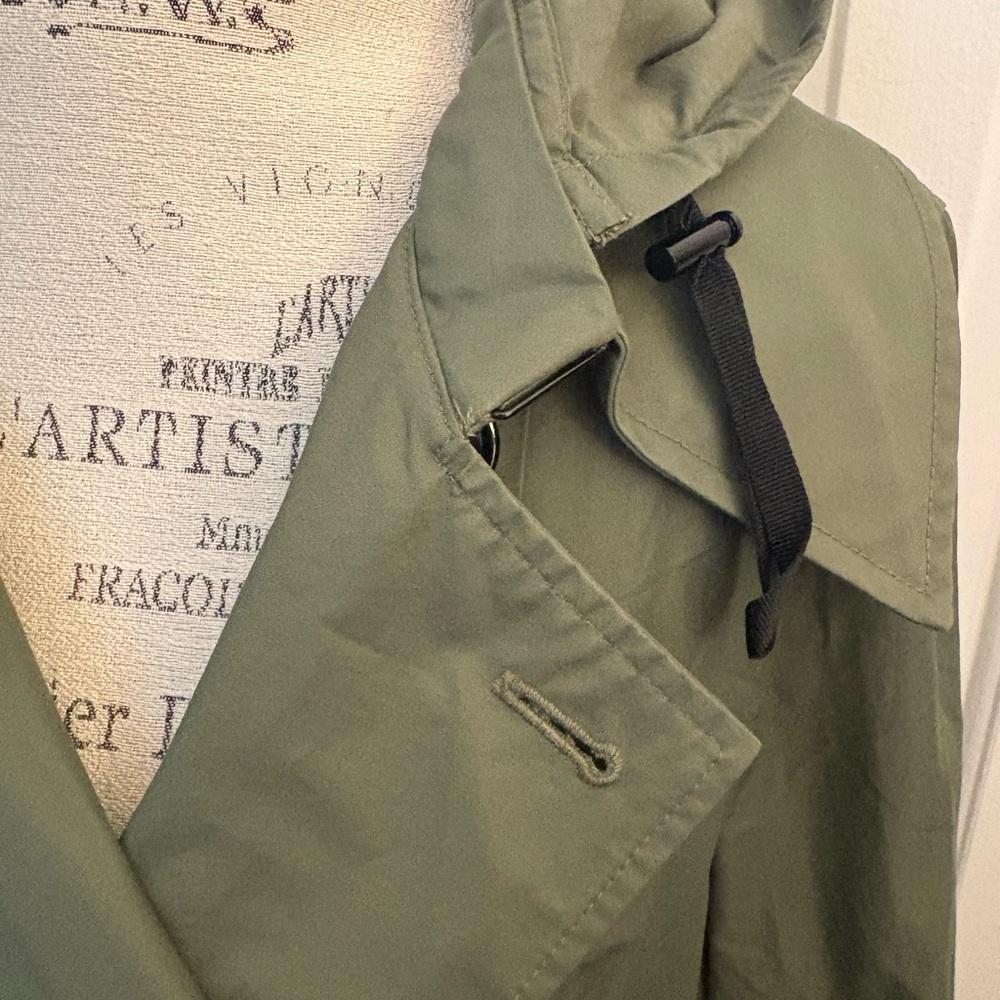 Kate Spade Olive Double-Breasted Trench Coat - Picture 5 of 12